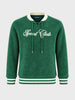 Men's Green Regular Fit Embroidered Casual Sweatshirt