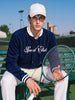 Men's Navy Blue Regular Fit Embroidered Casual Sweatshirt