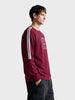 Men's Maroon Regular Fit Printed Casual Sweatshirt