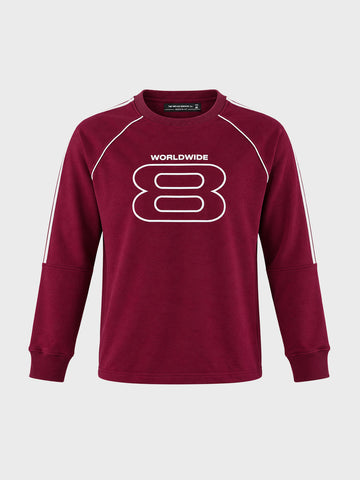 Men's Maroon Regular Fit Printed Casual Sweatshirt