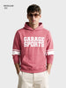 Men's Red Regular Fit Printed Casual Sweatshirt