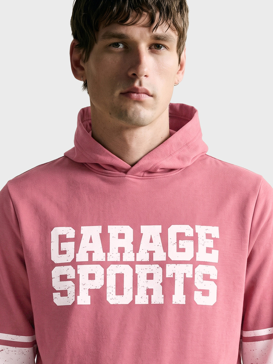 Men's Red Regular Fit Graphic Printed Casual Sweatshirt