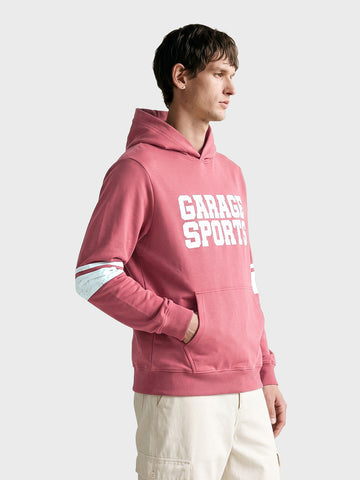 Men's Red Regular Fit Printed Casual Sweatshirt