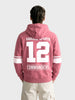 Men's Red Regular Fit Printed Casual Sweatshirt