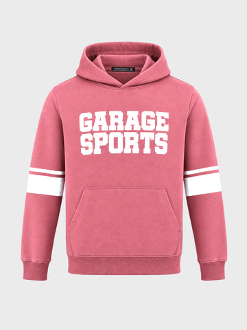 Men's Red Regular Fit Printed Casual Sweatshirt