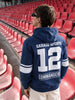 Men's Navy Blue Regular Fit Printed Casual Sweatshirt