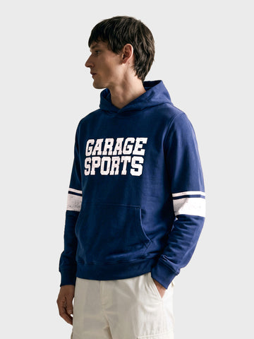 Men's Navy Blue Regular Fit Printed Casual Sweatshirt