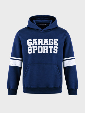 Men's Navy Blue Regular Fit Printed Casual Sweatshirt