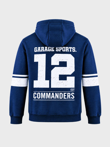 Men's Navy Blue Regular Fit Printed Casual Sweatshirt