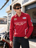 Men's Red Regular Fit Printed Casual Sweatshirt