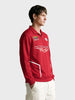 Men's Red Regular Fit Printed Casual Sweatshirt