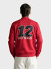 Men's Red Regular Fit Printed Casual Sweatshirt