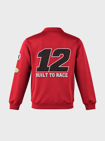 Men's Red Regular Fit Printed Casual Sweatshirt