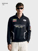 Men's Black Regular Fit Printed Casual Sweatshirt