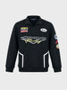 Men's Black Regular Fit Printed Casual Sweatshirt