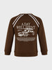 Men's Brown Regular Fit Graphic Printed Casual Sweatshirt