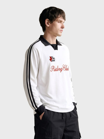 Men's Off White Regular Fit Embroidered Casual Sweatshirt