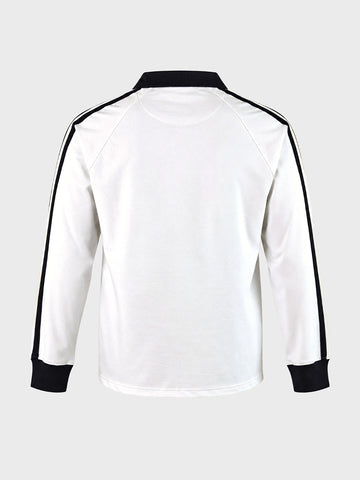 Men's Off White Regular Fit Embroidered Casual Sweatshirt