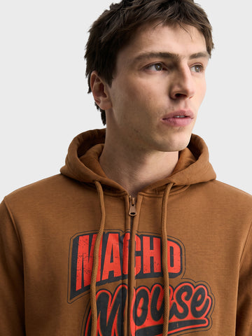 Men's Brown Regular Fit Printed Character Sweatshirt