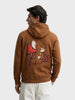 Men's Brown Regular Fit Printed Character Sweatshirt