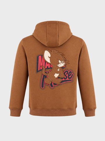 Men's Brown Regular Fit Printed Character Sweatshirt