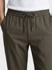 Men's Green Regular Fit Solid Resort Wear Jogger