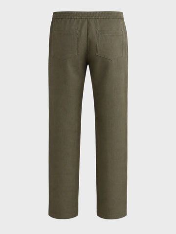 Men's Green Regular Fit Solid Resort Wear Jogger