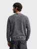 Men's Black Relaxed Fit Printed Casual Sweatshirt