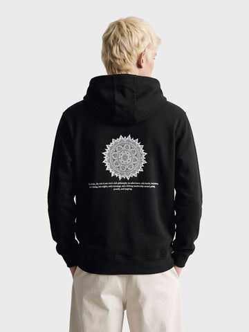 Men's Black Relaxed Fit Printed Casual Sweatshirt