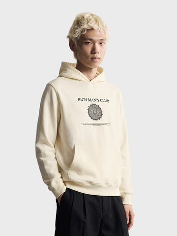 Men's Off White Regular Fit Solid Casual Sweatshirt