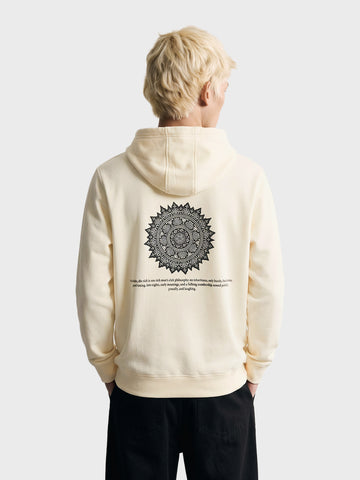 Men's Off White Regular Fit Solid Casual Sweatshirt