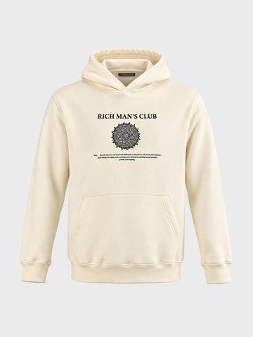 Men's Off White Regular Fit Solid Casual Sweatshirt