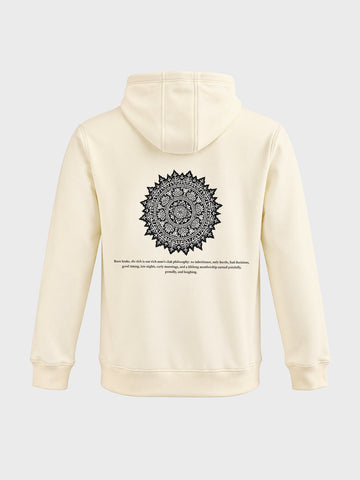 Men's Off White Regular Fit Solid Casual Sweatshirt