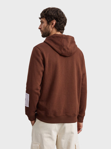 Men's Brown Relaxed Fit Solid Resort Sweatshirt