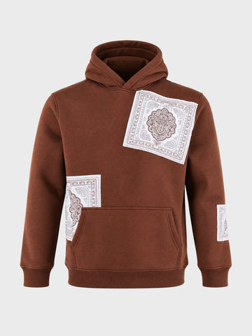 Men's Brown Relaxed Fit Solid Resort Sweatshirt