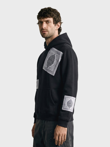 Men's Black Relaxed Fit Solid Resort Sweatshirt