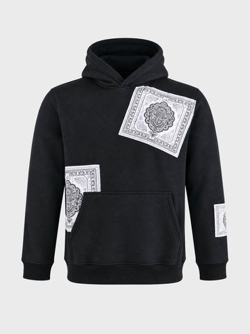 Men's Black Relaxed Fit Solid Resort Sweatshirt