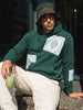 Men's Green Relaxed Fit Solid Resort Sweatshirt