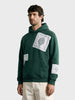 Men's Green Relaxed Fit Solid Resort Sweatshirt