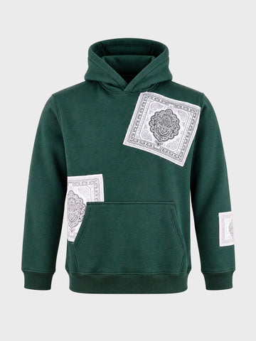 Men's Green Relaxed Fit Solid Resort Sweatshirt