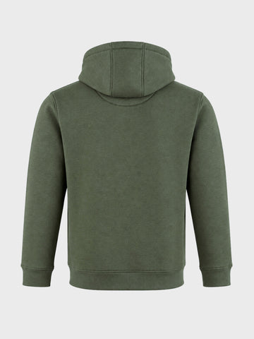Men's Olive Relaxed Fit Embroidered Casual Sweatshirt