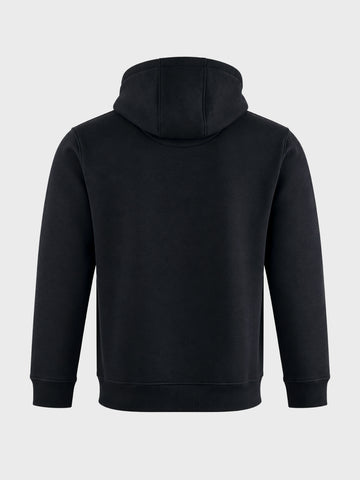 Men's Black Relaxed Fit Embroidered Casual Sweatshirt