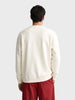 Men's White Relaxed Fit Printed Casual Sweatshirt