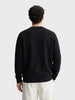Men's Black Relaxed Fit Printed Casual Sweatshirt