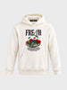 Men's White Relaxed Fit Embroidered Casual Sweatshirt