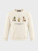 Men's Off White Regular Fit Printed Casual Sweatshirt