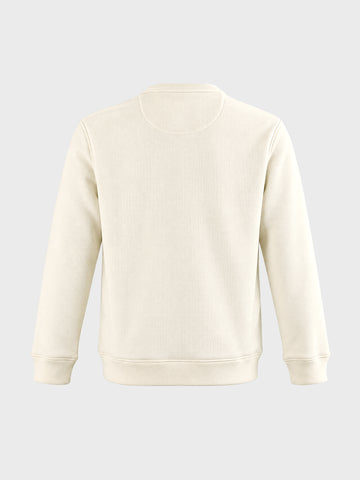 Men's Off White Regular Fit Printed Casual Sweatshirt
