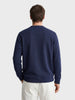 Men's Navy Blue Relaxed Fit Printed Casual Sweatshirt
