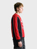 Men's Red Regular Fit Embroidered Casual Sweatshirt