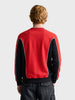 Men's Red Regular Fit Embroidered Casual Sweatshirt